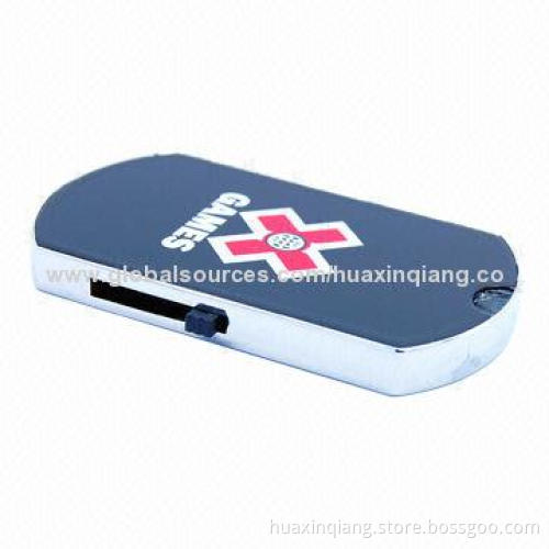 Push-pull USB Flash Drive with 512MB-32GB Capacity, USB2.0, 5-year Warranty